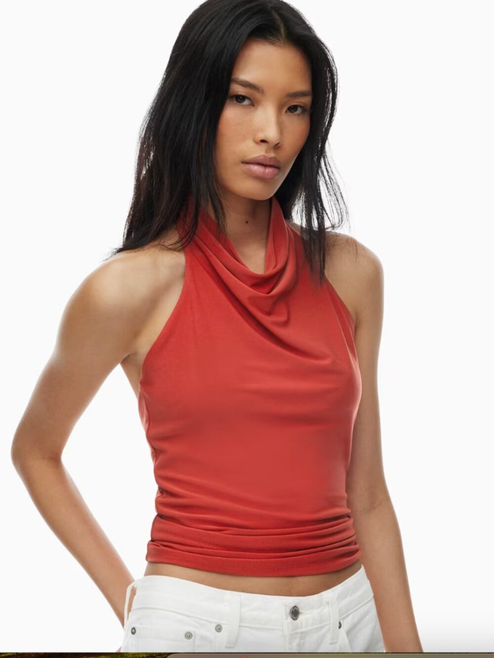 Wilfred/Aritzia Red Halter - Top Smooth Matter™ Tower Top